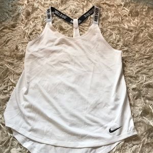 Nike dry-fit white workout tank top XS